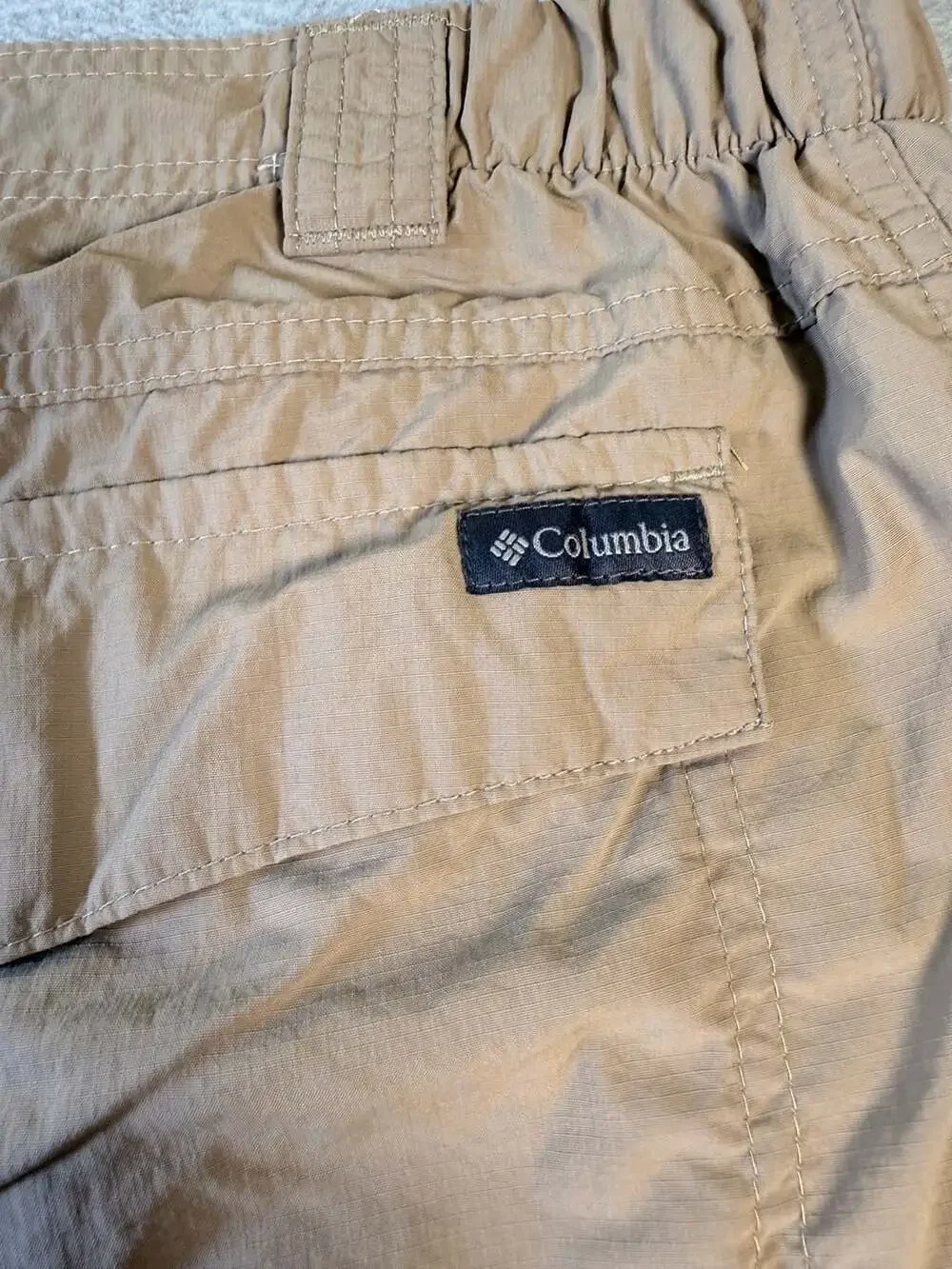 Columbia Cargo Shorts Size 40 Khaki Nylon Outdoor Hiking